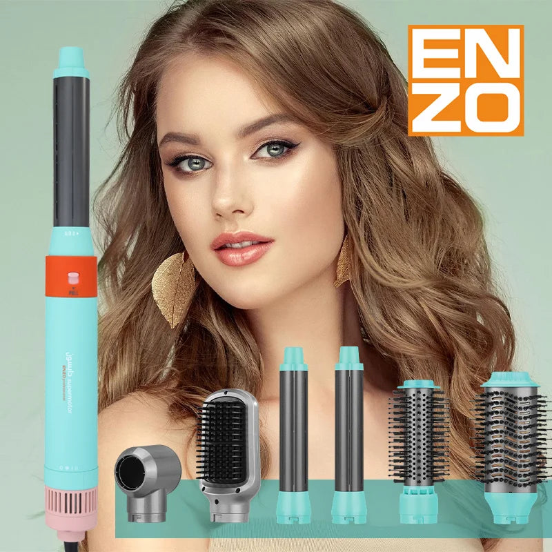 ENZO Professional 6-in-1 Hair Styling Set β 1500W Dyson-Inspired Hot Air Styler