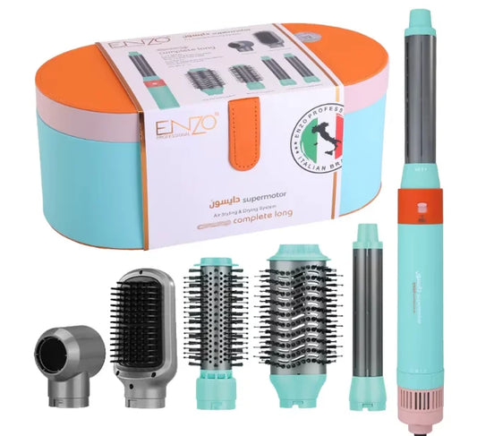 ENZO Professional 6-in-1 Hair Styling Set – 1500W Dyson-Inspired Hot Air Styler